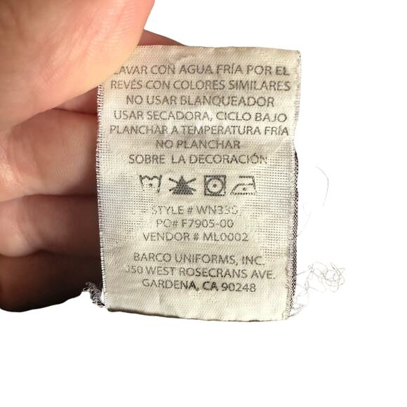 💥Wendy's Restaurant Work Shirt Adult size Medium Dark Gray Baconator Breakfast - Picture 7 of 10